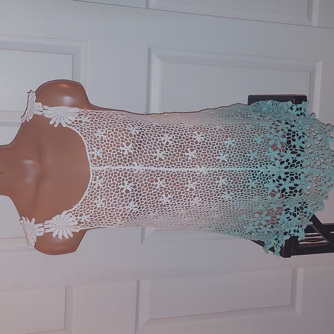 Sand Tropez Crochet Swimsuit Cover Up Dress Brand New One Size